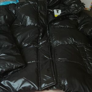 Shiny Black Puffer Jacket